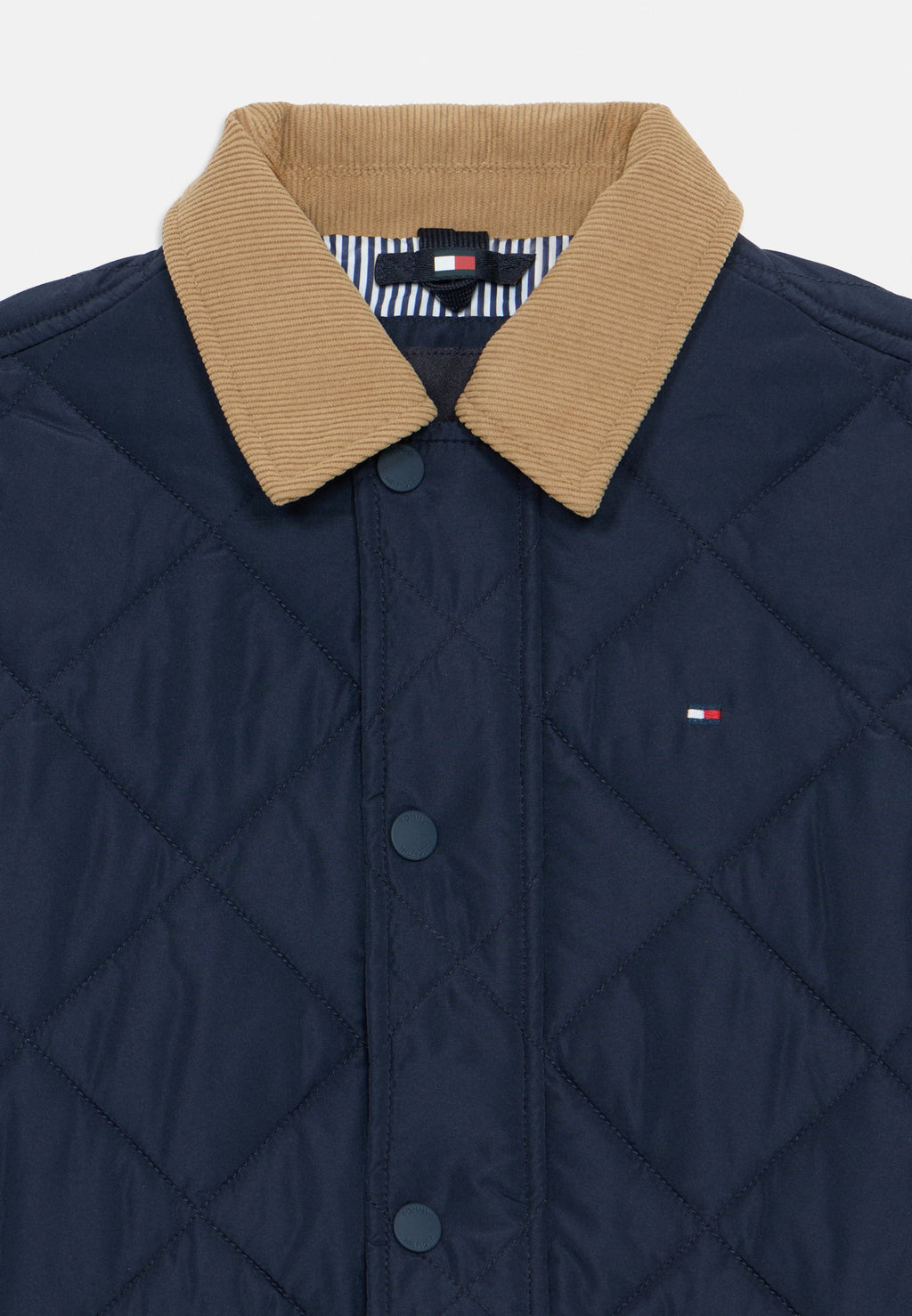 CONTRAST COLLAR QUILTED JACKET Media 5