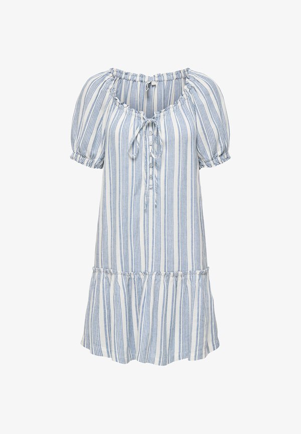ONLY ONLGOA Linen Short - Day dress - coronet blue
