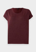 ONLY ONLMOSTER GLITTER S/S TOP NOOS JRS - Basic T-shirt - chocolate truffle