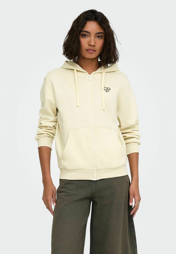 ONLY Zip-up sweatshirt - birch