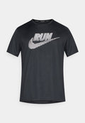 Nike Performance MILER RUN ENERGY - Sports T-shirt - black/white
