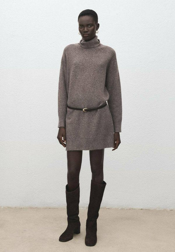 Mango ADULT - Jumper dress - light brown
