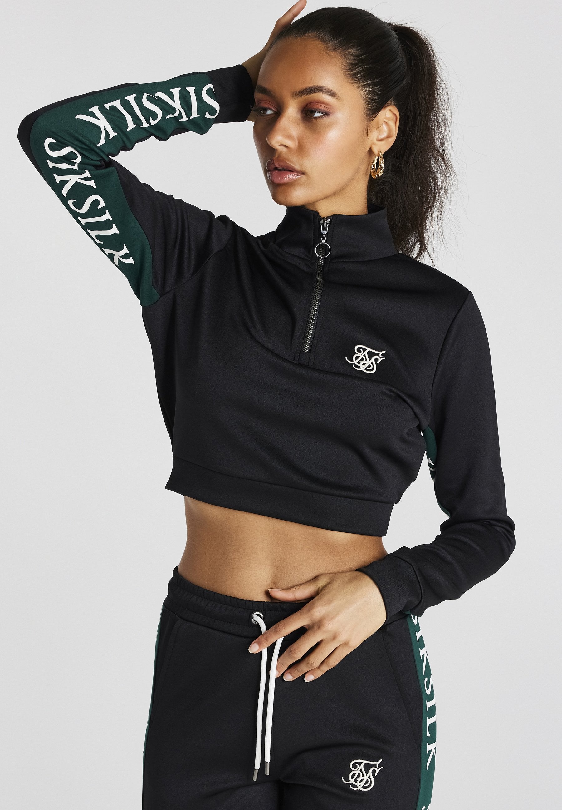 SIKSILK CROPPED 3/4 ZIP