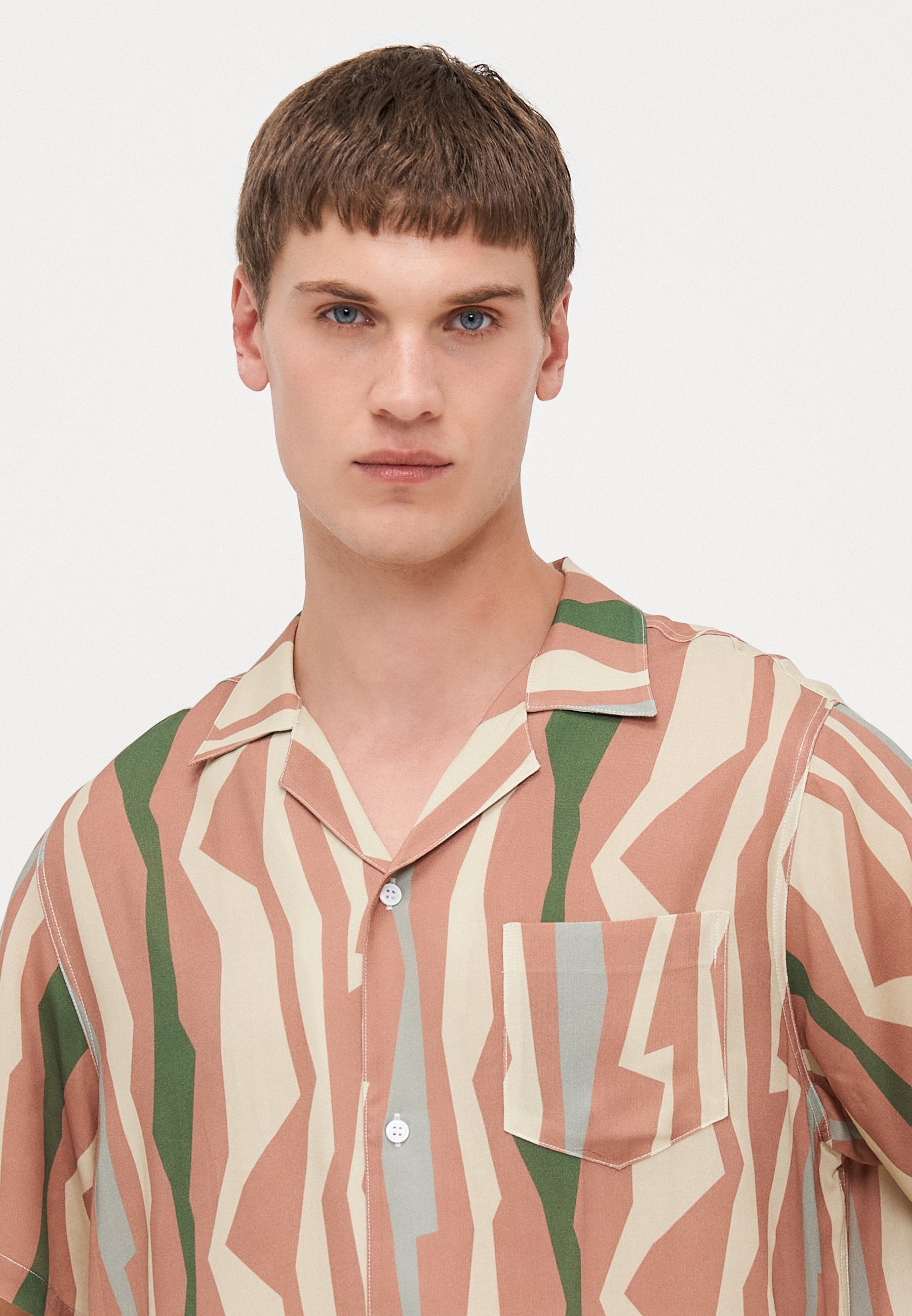 Bather ORCHID COASTAL GEOMETRIC PRINTED CAMP  SHIRTS