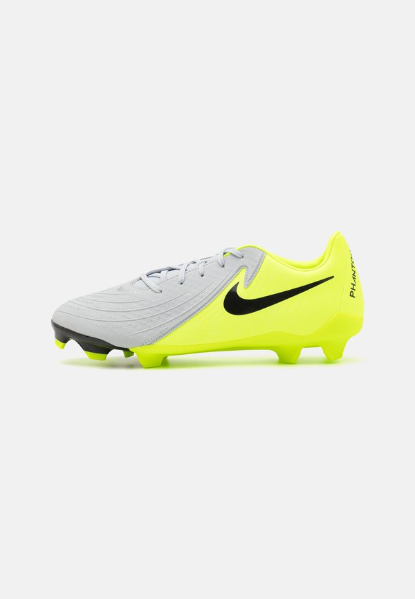 Nike Performance PHANTOM GX 2 ACADEMY FG/MG - Firm-ground football boots - metallic silver - coloured /black/volt