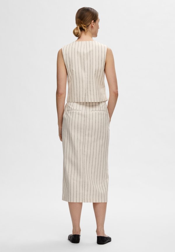 Selected Midi pinstripe