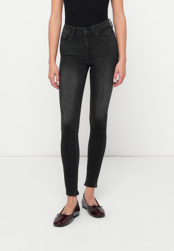 ONLY ONLPOWER MID WAIT PUSH UP - Jeans Skinny Fit - washed black