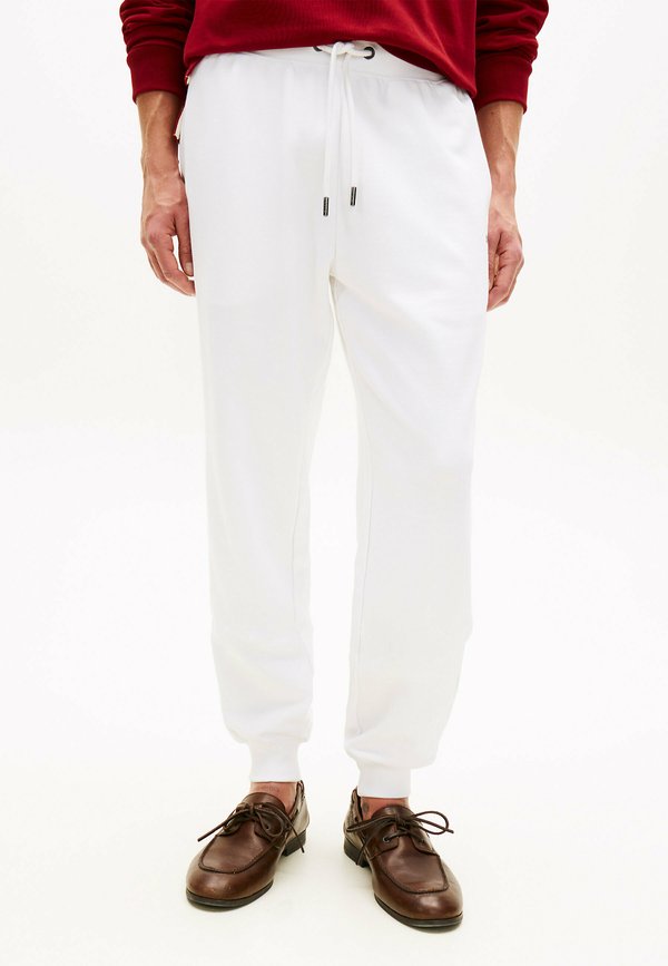 Tommy Hilfiger GLOBAL STRIPE CUFFED LEG - Tracksuit bottoms - white