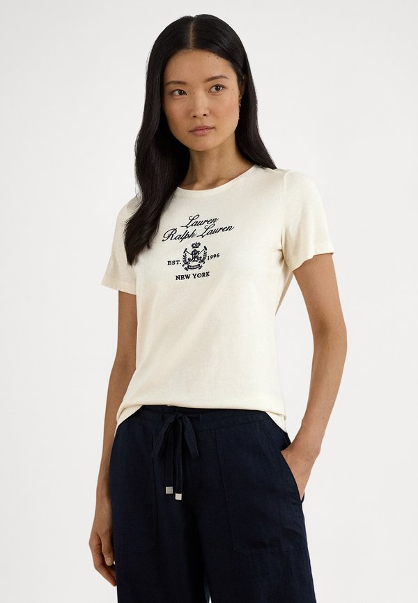 Lauren Ralph Lauren Petite EMBROIDERED-CREST JERSEY TEE
