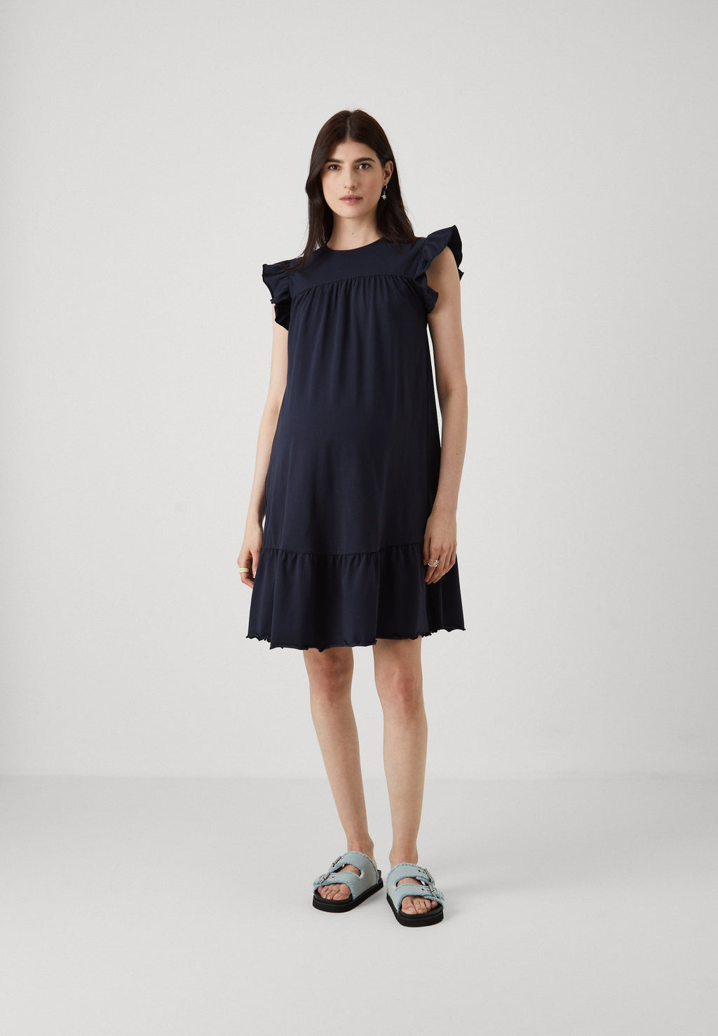 ONLY MATERNITY OLMLOUISA FRILL KNEE DRESS