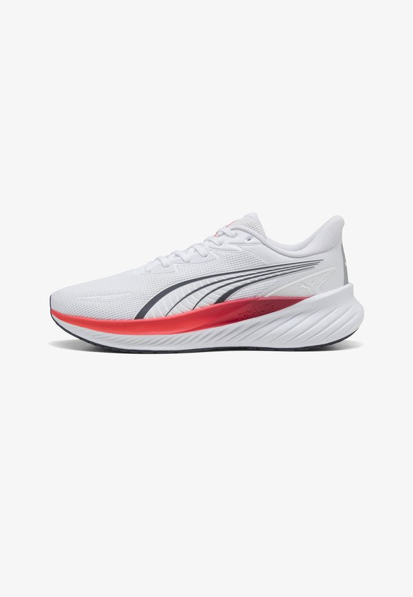 Puma POUNCE LITE 2 LAUFSCHUHE UNISEX - Road running shoes - white-ultra red-red rhythm
