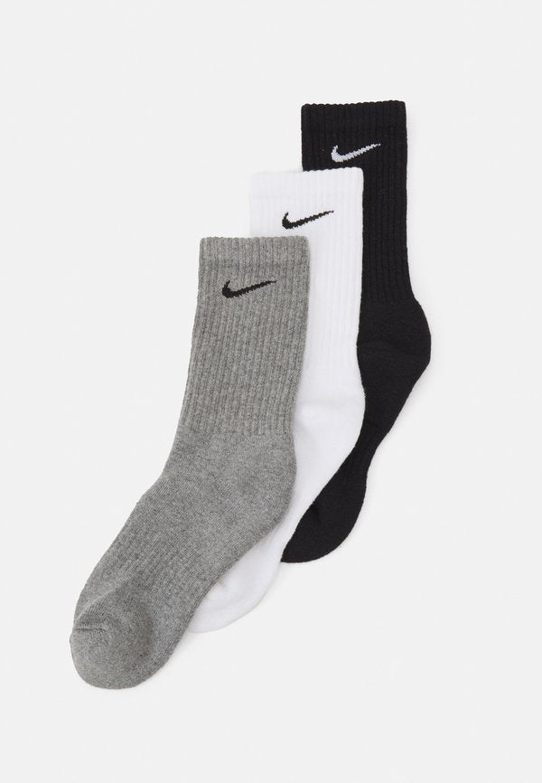 Nike Performance EVERYDAY CUSH CREW 3 PACK - Sports socks - white/carbon heather/black