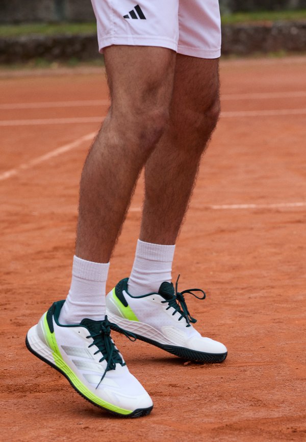 adidas Performance DEFIANT SPEED 2 MENS CLAY - Clay court tennis shoes - white/aurora ivy/ white