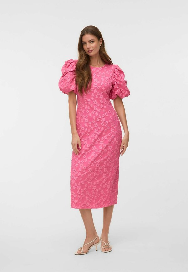 Vero Moda Party VMFIA Midi - Day dress - pink cosmos