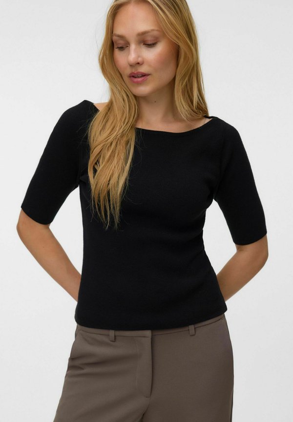 Vero Moda KNITTED PULLOVER VMHELENA KNITTED PULLOVER - Basic T-shirt - black