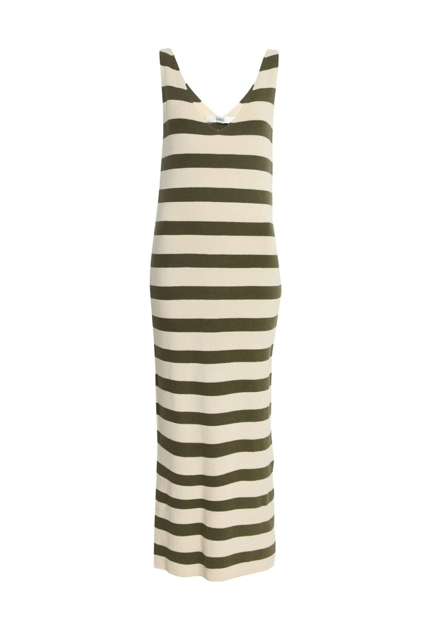 Marks & Spencer STRIPED V-NECK MIDI