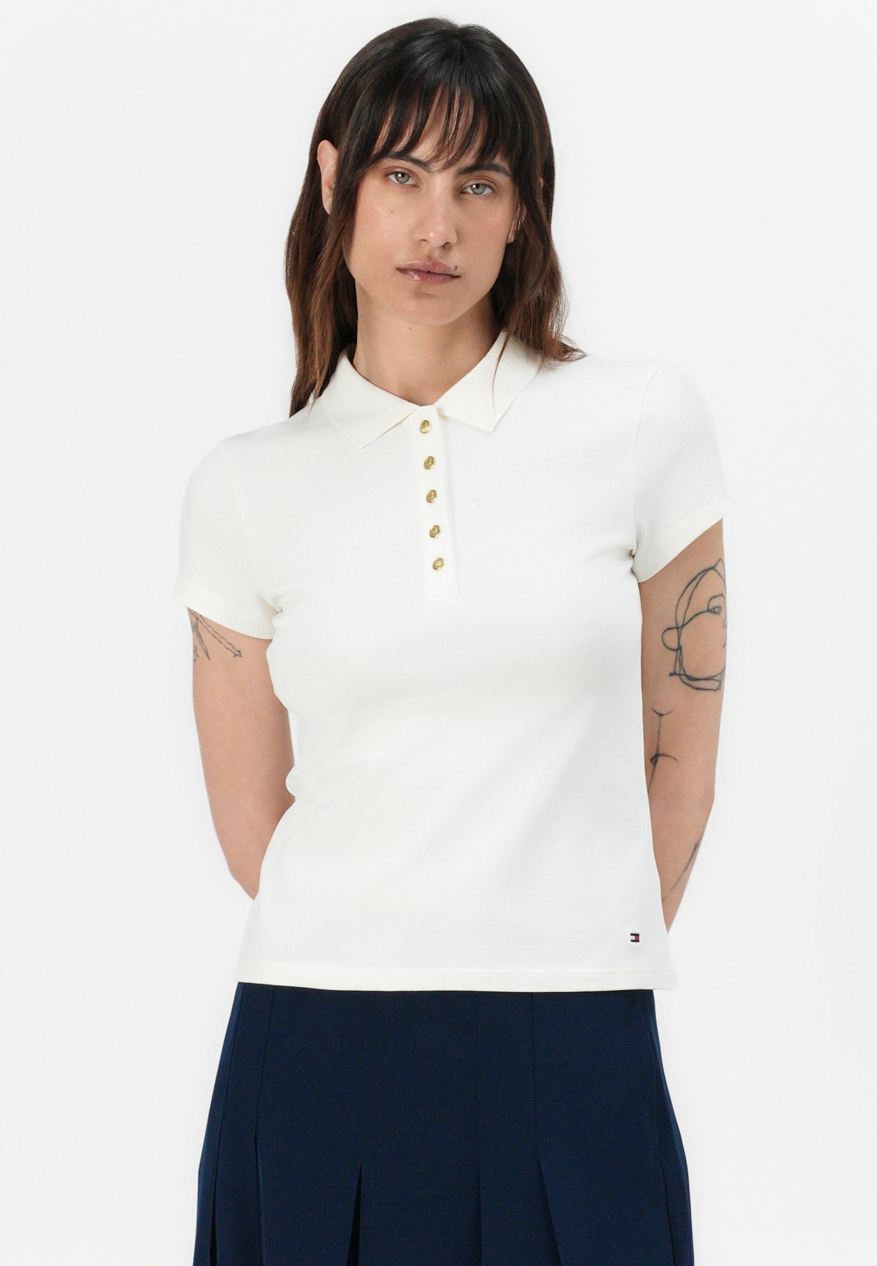 GOLD BUTTON SLIM POLO Media 5