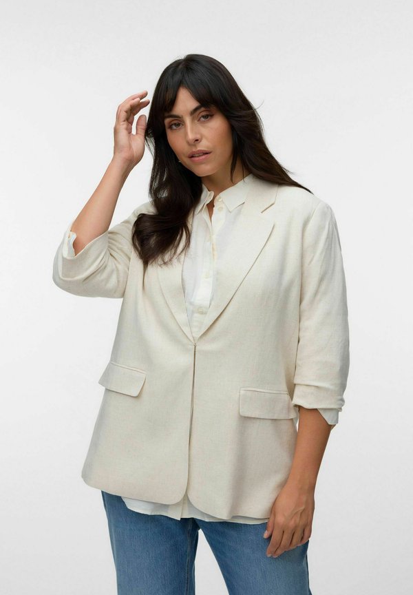 Vero Moda Curve BLAZER VMCSISSE BLAZER - Blazer - oatmeal