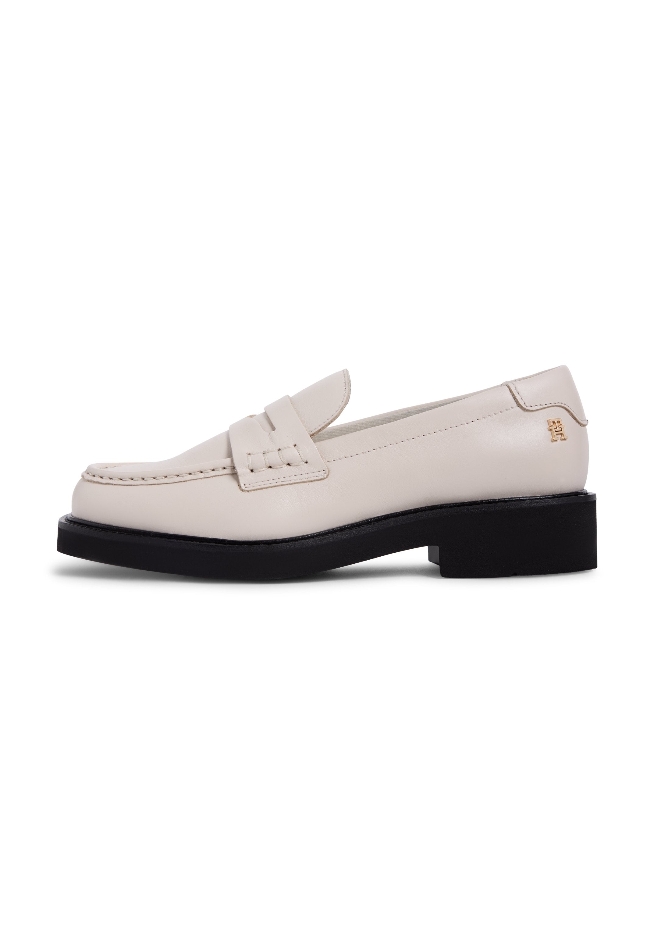 LEATHER CHUNKY PENNY LOAFERS Media 1