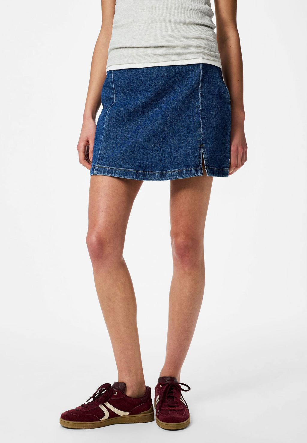 Pieces Mini PCSILKE HW SLIT DENIM