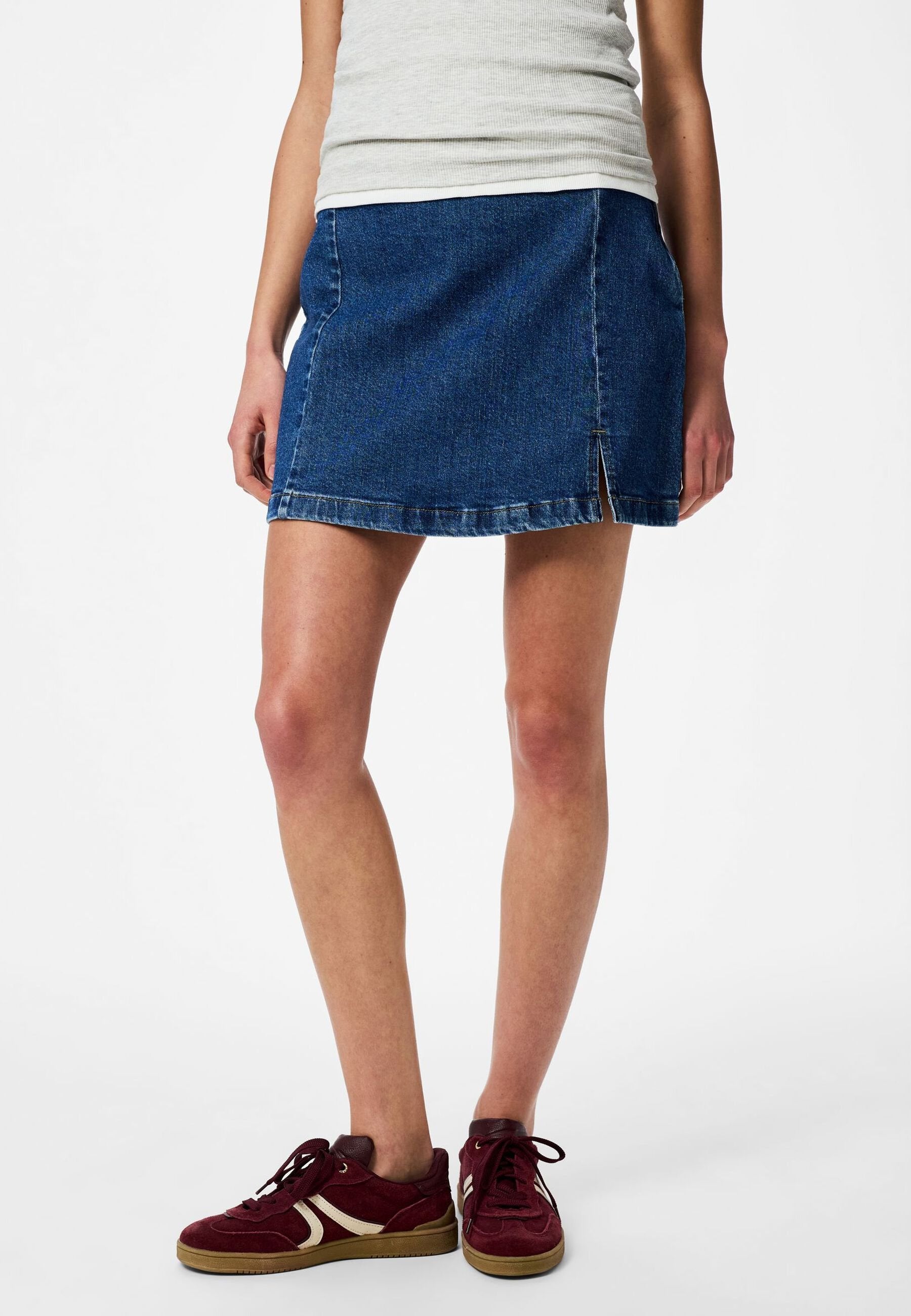Pieces Mini PCSILKE HW SLIT DENIM