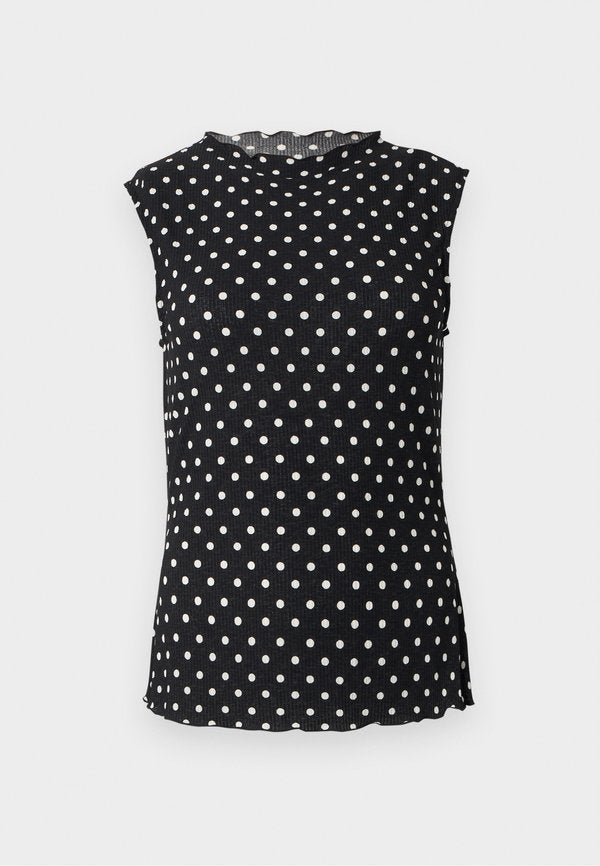 Vero Moda VMIDAO NECK - Top - black/snow white