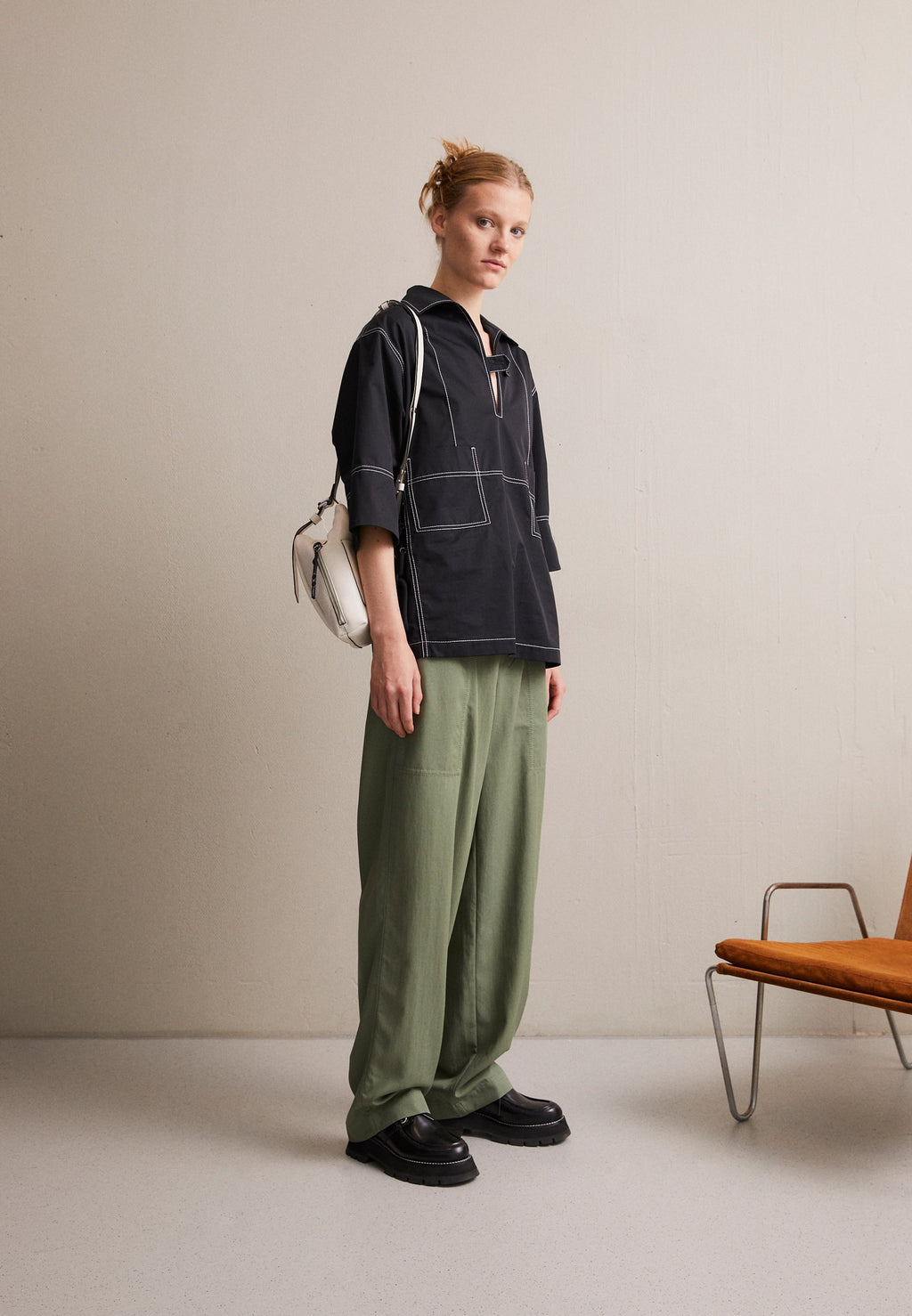 Proenza Schouler White Label WIDE LEG DRAWSTRING PANTS