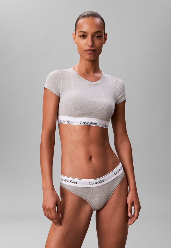 Calvin Klein Underwear T-SHIRT BRALETTE - Pyjama top - grey heather