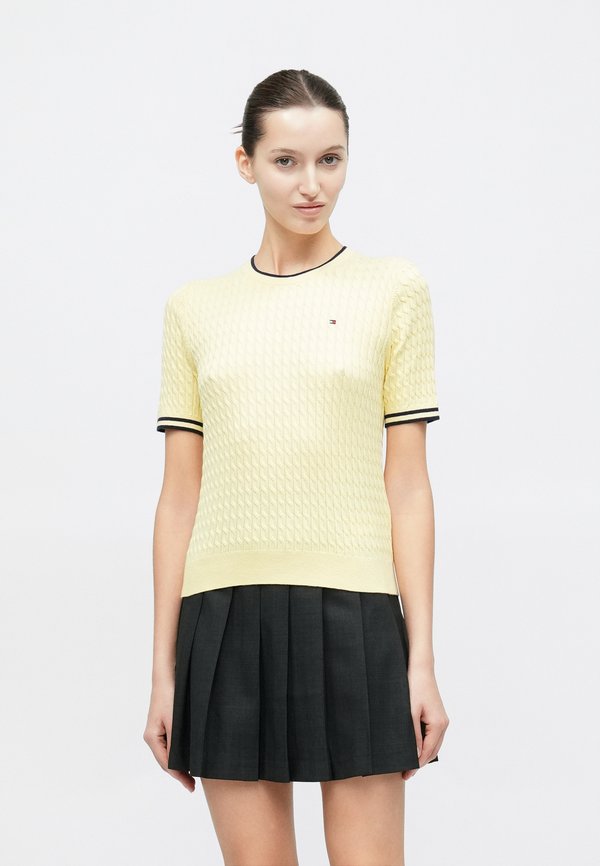 Tommy Hilfiger Basic T-shirt - zesty yellow/navy