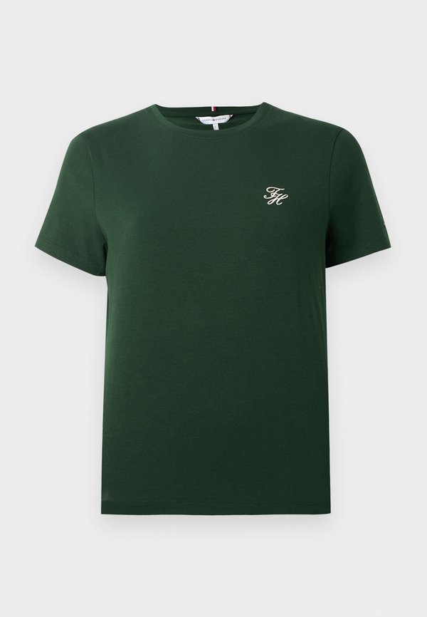 Tommy Hilfiger LOGO EMBROIDERY JERSEY CREW NECK T-SHIRT - Basic T-shirt - national forest