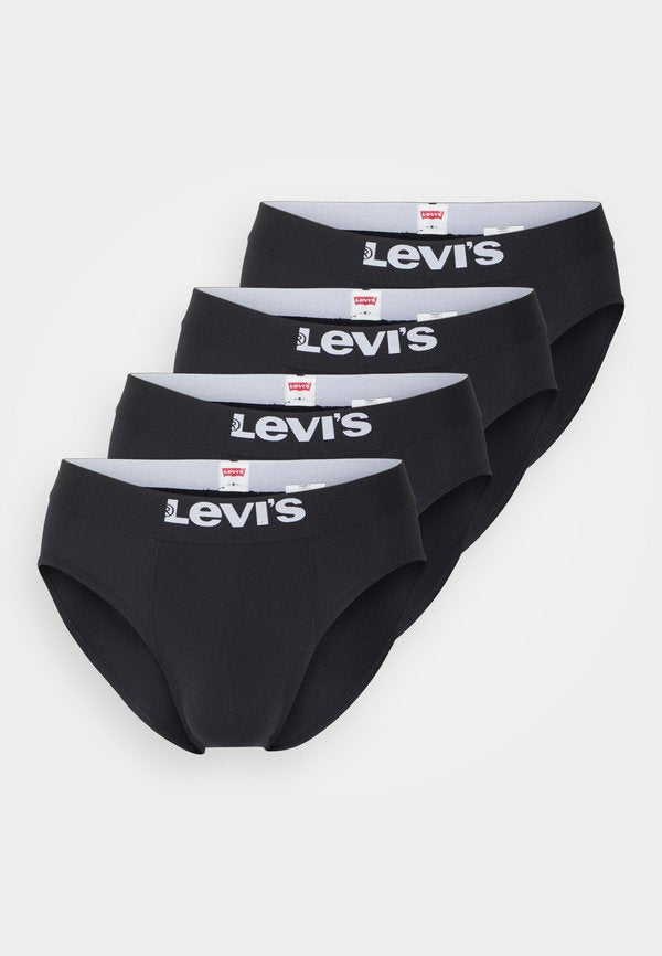 Levi's® MEN SOLID BASIC BRIEF 4 PACK - Briefs - black