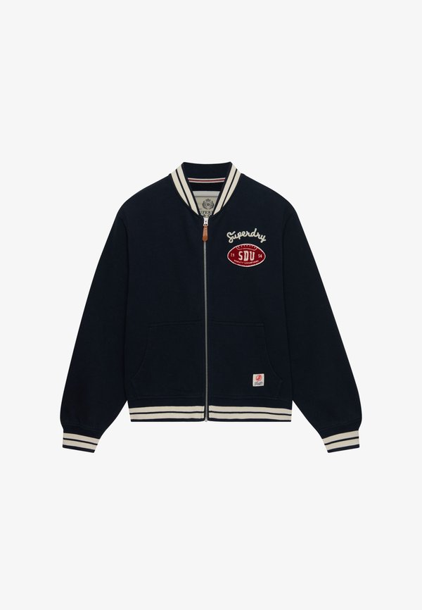 Superdry & Co SUPERDRY COUNTRY CLUB JERSEY BOMBER JACKET.. - Zip-up sweatshirt - eclipse navy