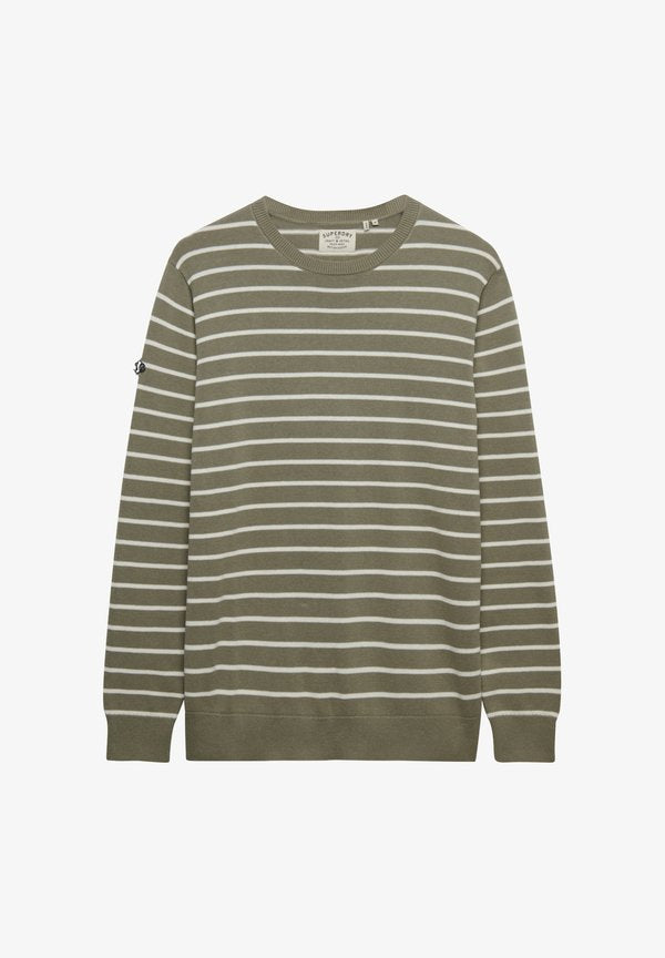 Superdry & Co THE MERCHANT STORE - BRETON - Jumper - olive breton stripe