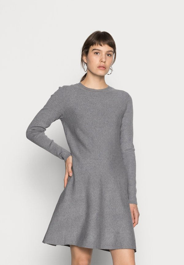Vero Moda VMNANCY - Jumper dress - medium grey melange