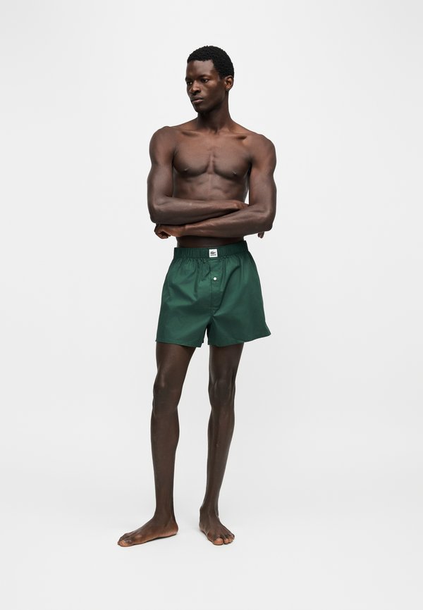 Lacoste 2 PACK - Boxer shorts - dark green/white