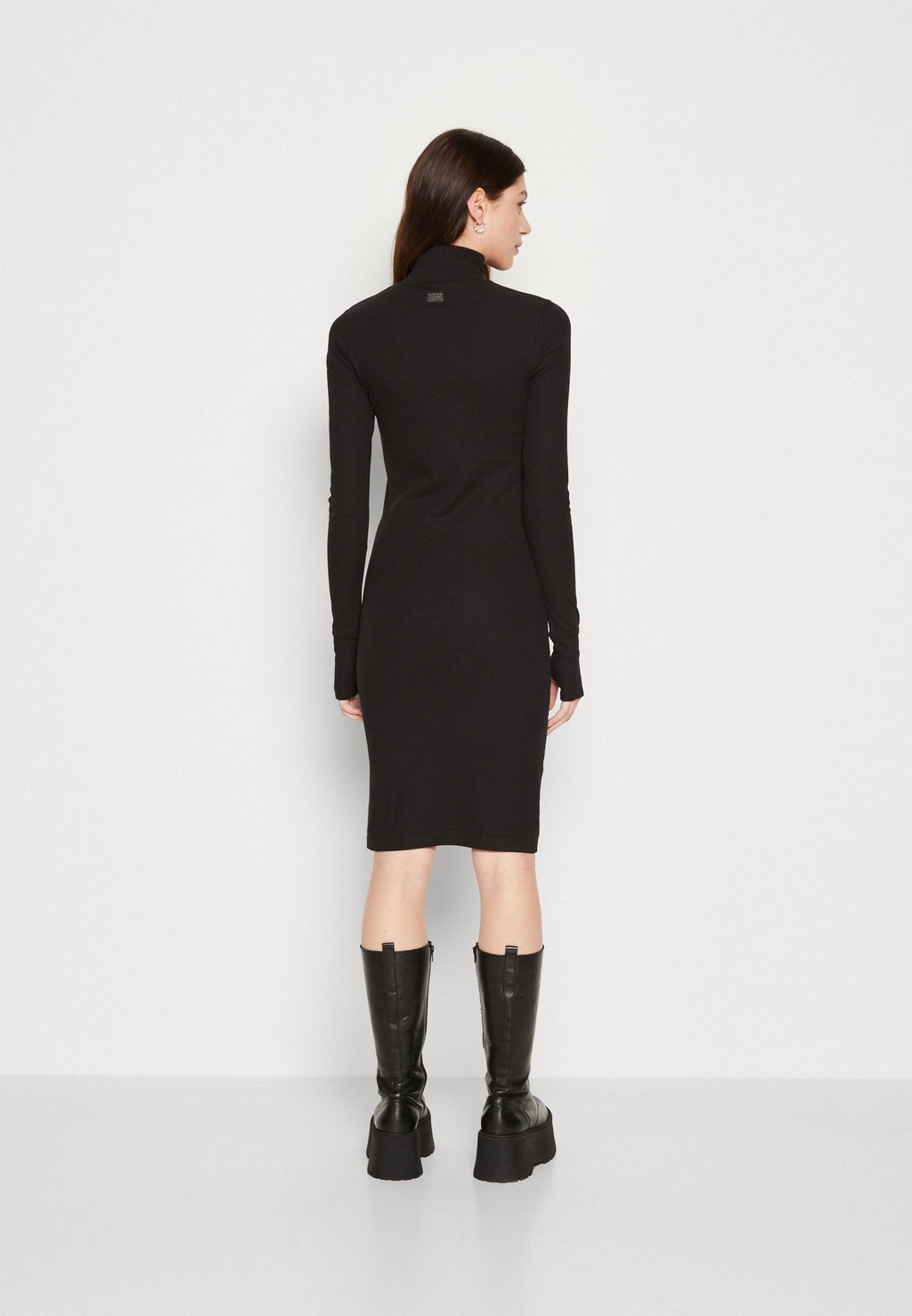 SLIM RIB DRESS MOCK L\S WMN Media 4