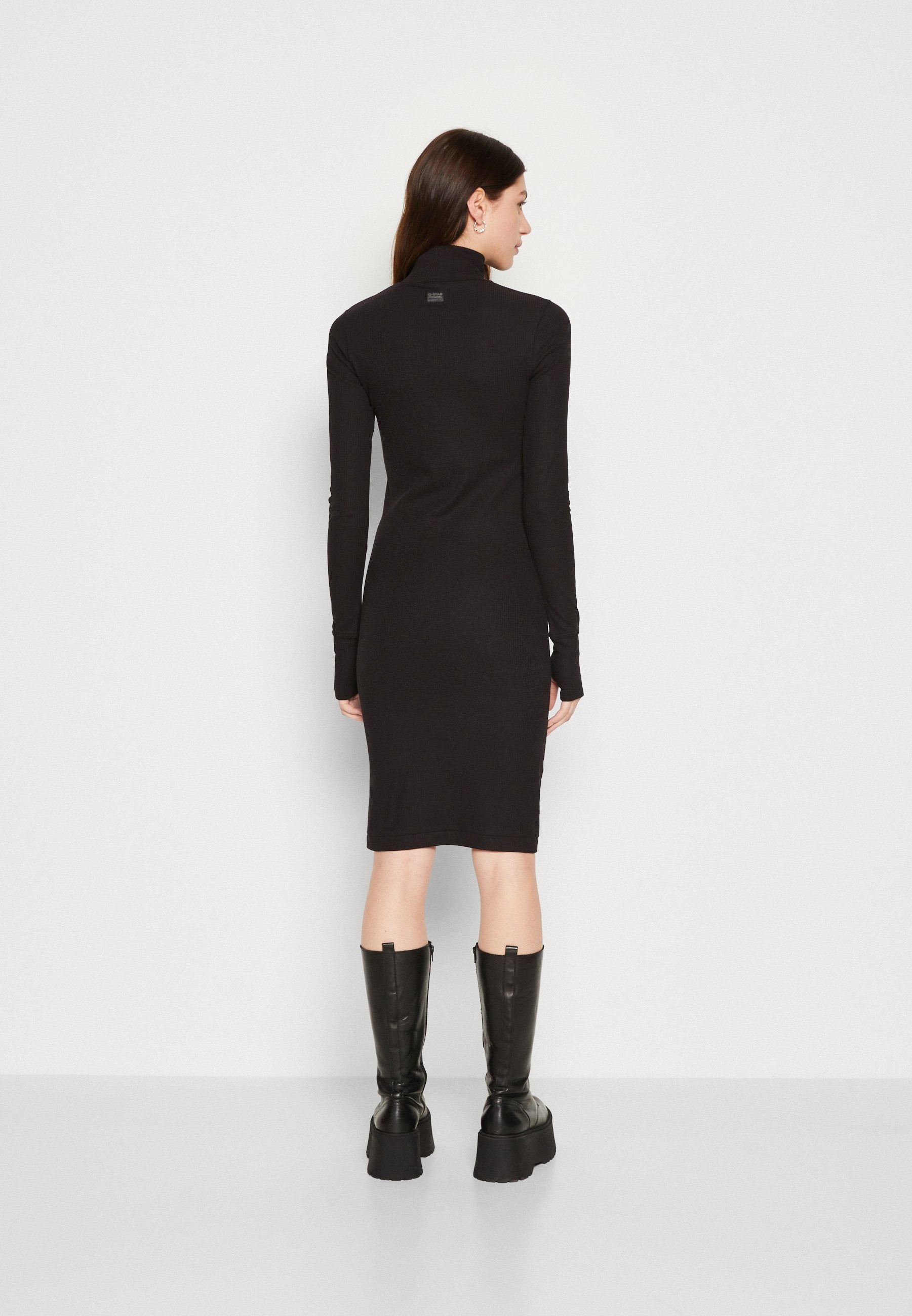 SLIM RIB DRESS MOCK L\S WMN Media 4