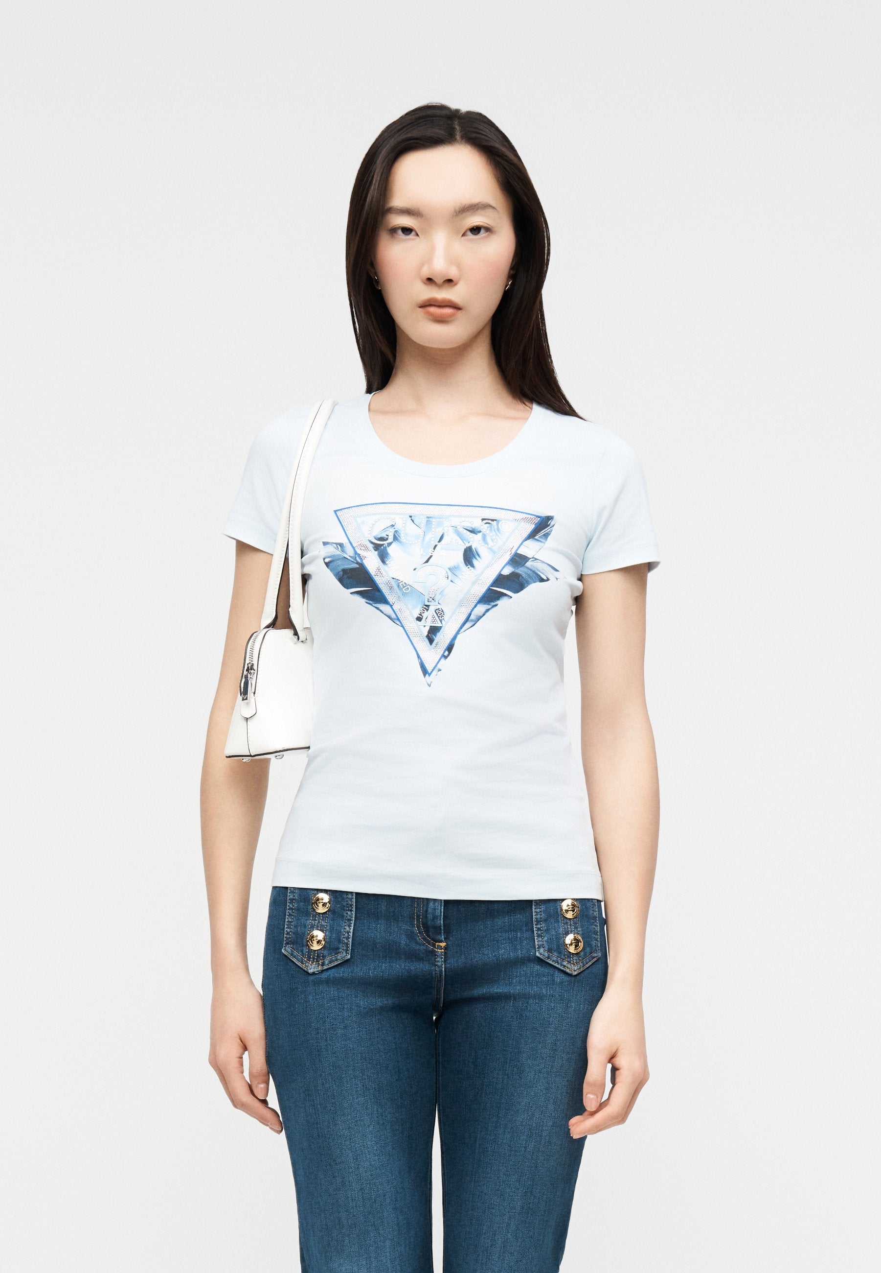 Guess FEATHER TRIANGLE TEE