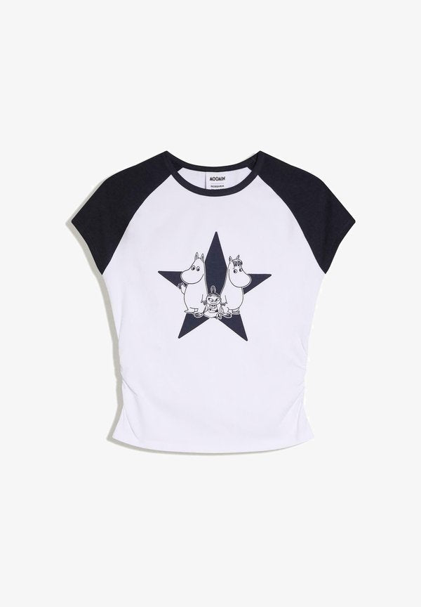 Bershka Print T-shirt - white