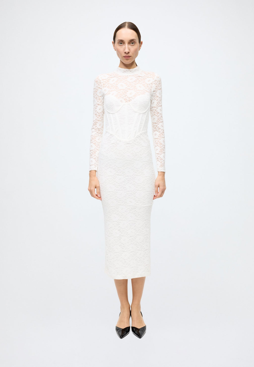 Bardot CARMEN LACE CORSET MIDI DRESS
