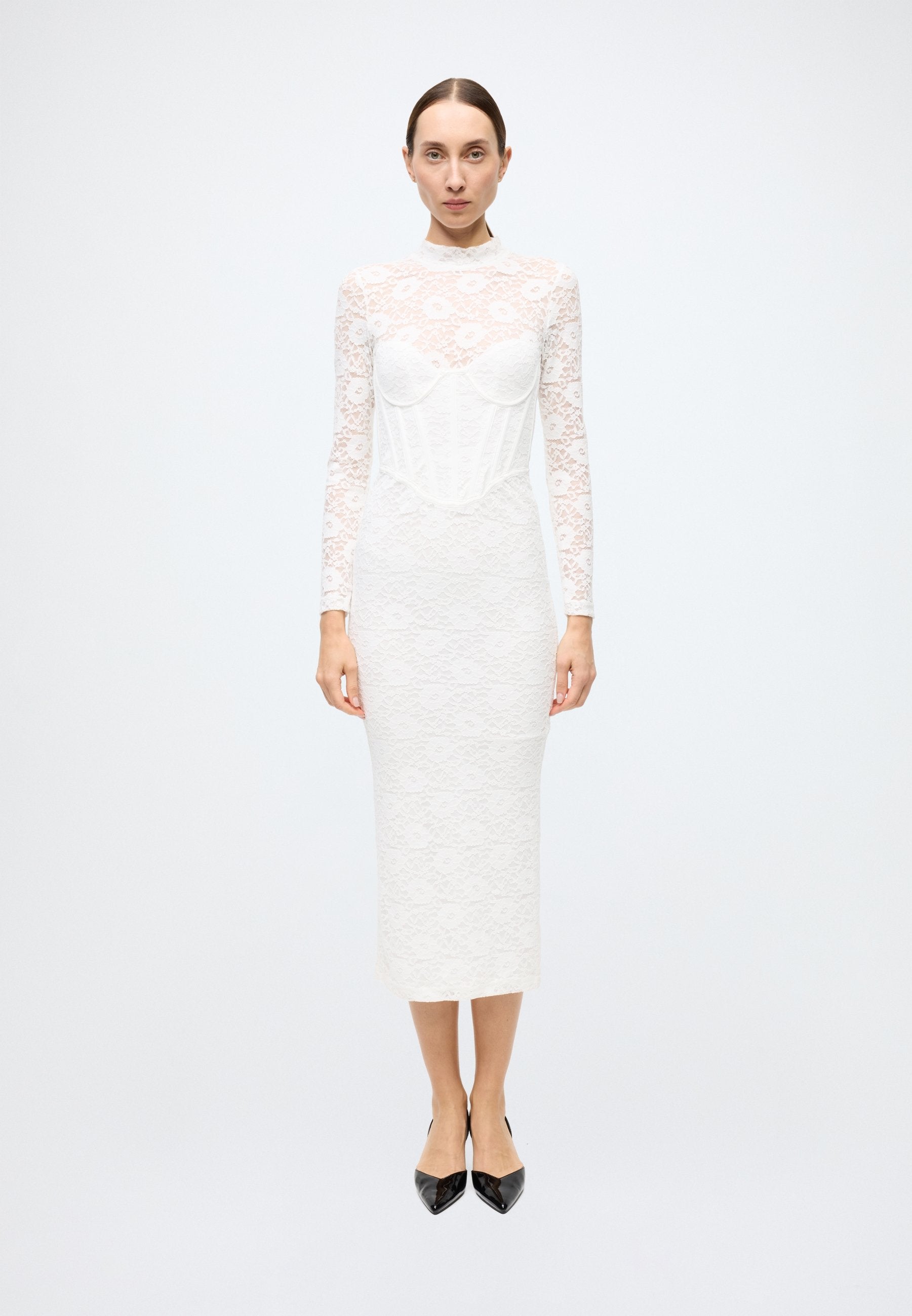 Bardot CARMEN LACE CORSET MIDI DRESS