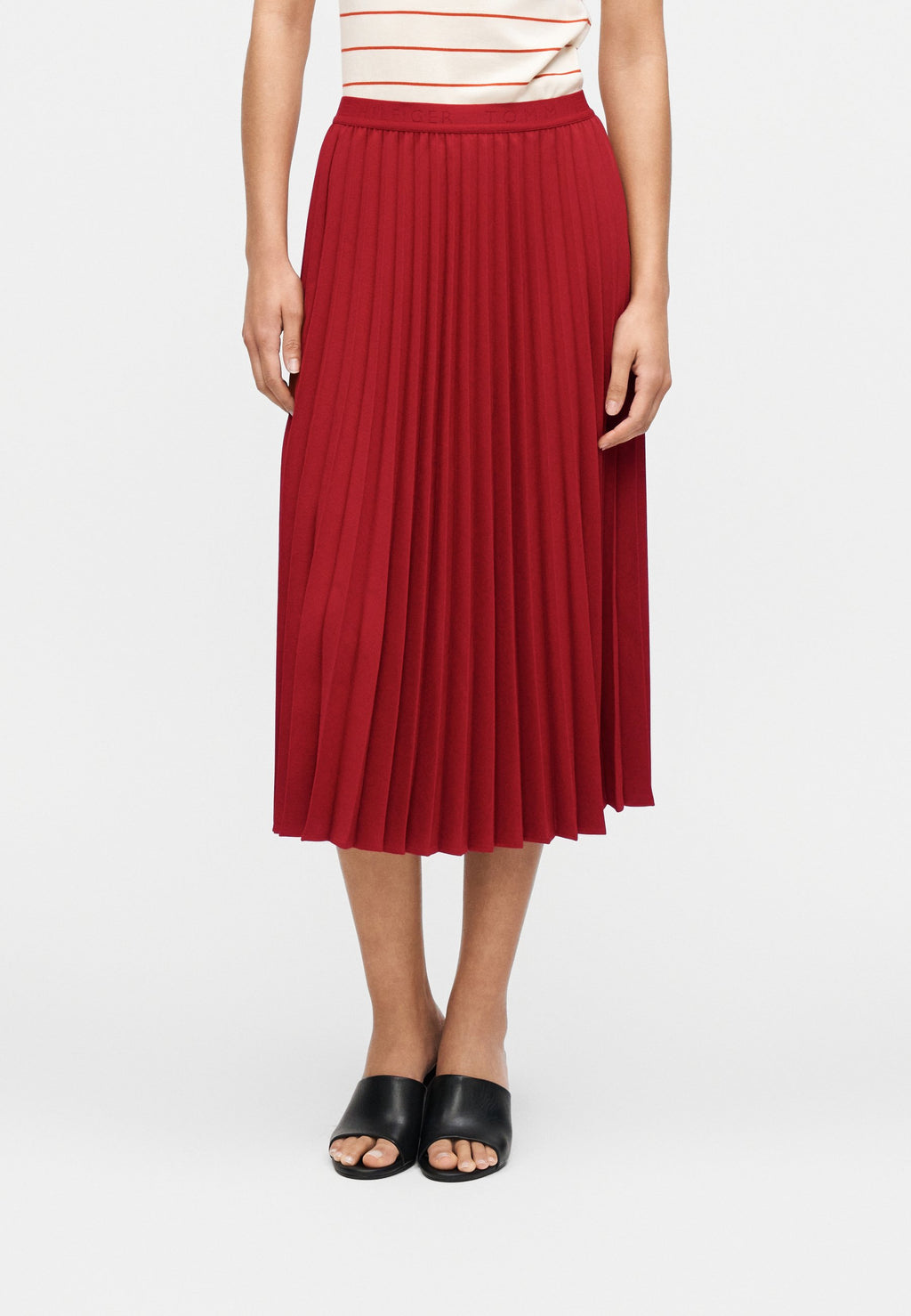 PLEATED TWILL MIDI SKIRT Media 3