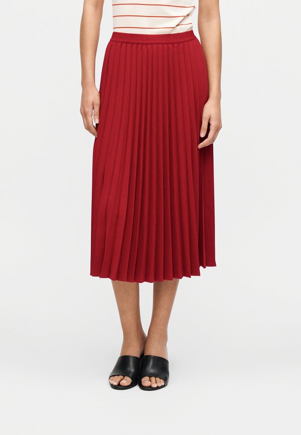 Tommy Hilfiger PLEATED TWILL MIDI SKIRT