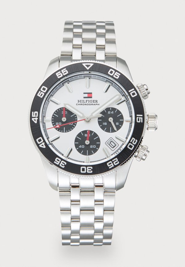 Tommy Hilfiger Chronograph watch - silver-coloured/black