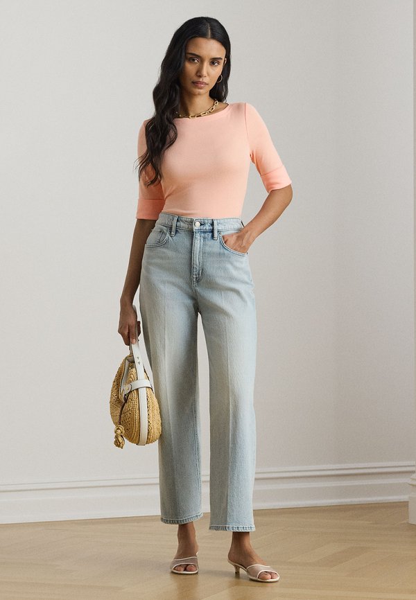 Lauren Ralph Lauren Petite STRETCH COTTON BOATNECK TEE