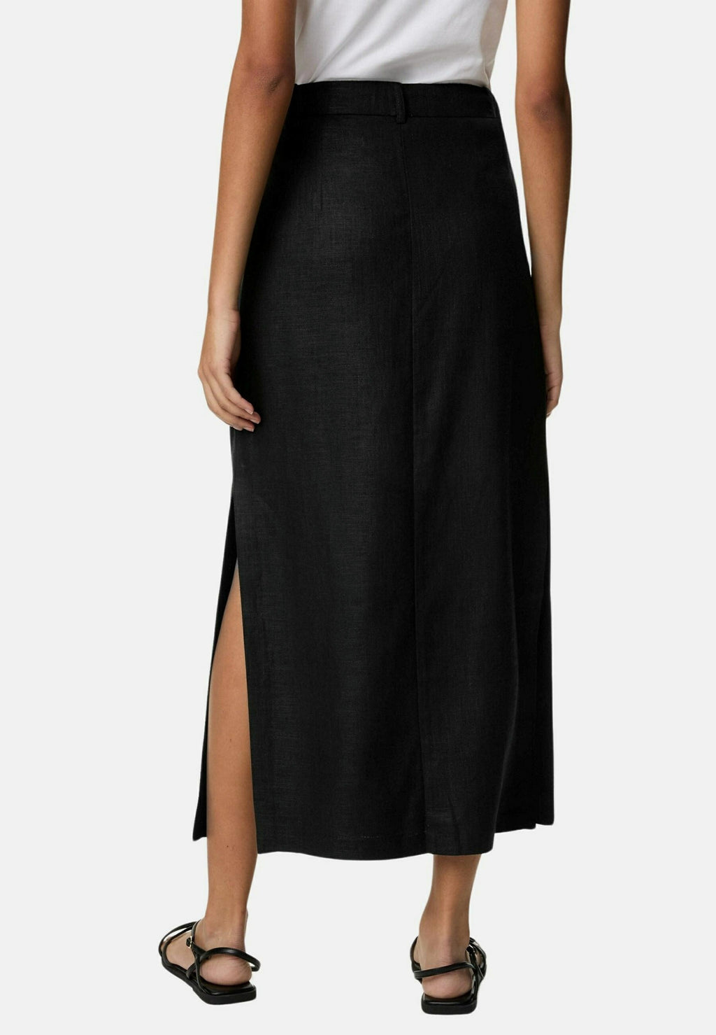 Marks & Spencer Linen Blend Side Split Column