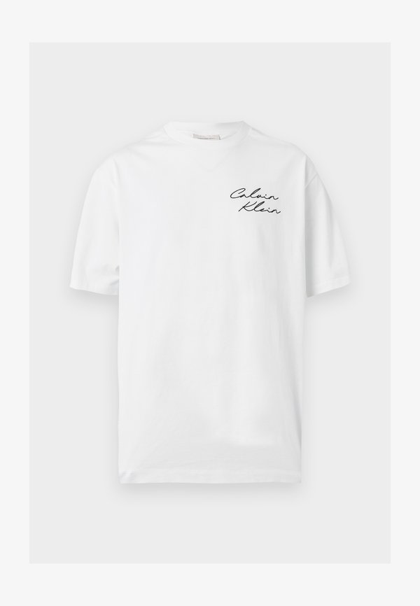 Calvin Klein Jeans 16S APRIL GRAPHIC SEASONAL FASHI UNISEX - Print T-shirt - bright white