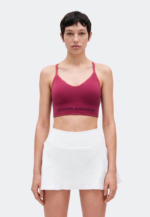 Under Armour VANISH SEAMLESS LOW - Light support sports bra - claret/ox blood