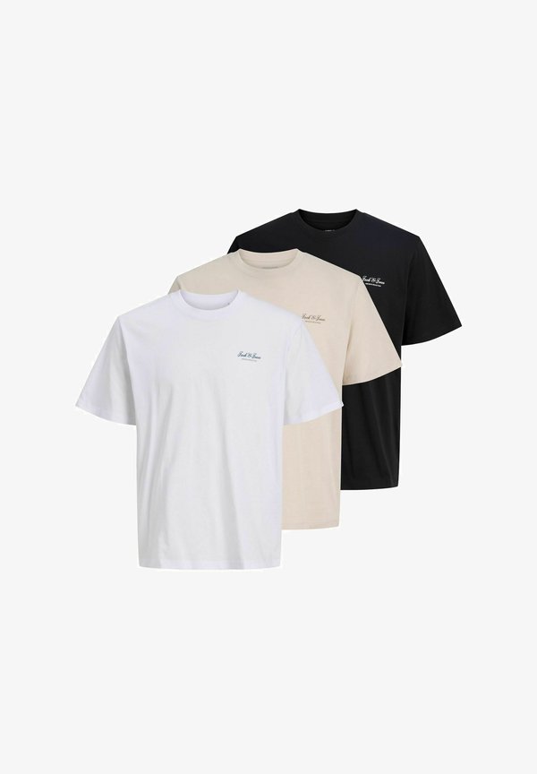 Jack & Jones T-SHIRT 3-PACK T-SHIRT - Basic T-shirt - bright white