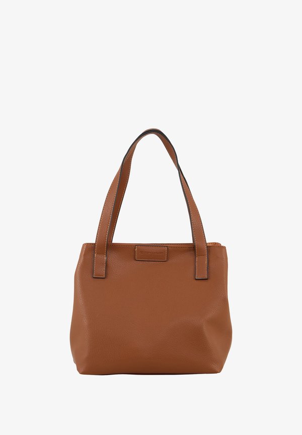 TOM TAILOR MIRI ZIP ZIP SHOPPER L - Tote bag - cognac